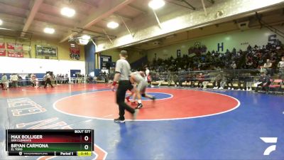 215 lbs Cons. Round 4 - Bryan Carmona, El Toro vs Max Bolliger, San Clemente