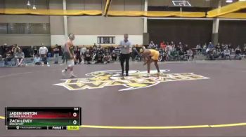 133 lbs 1st Place Match - Jaden Hinton, Baldwin Wallace vs Zach Levey, Brockport