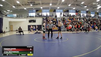 145 Boys Quarterfinal - Teagan Davies, Matheson Boys vs Hyde Brotherson, Evergreen Boys