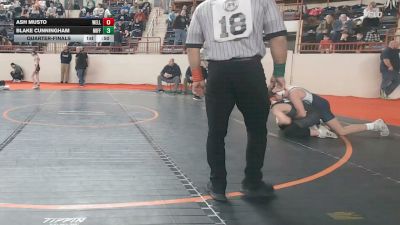 160_B lbs Quarterfinal - Ash Musto, Wellsboro vs Blake Cunningham, Mifflin County