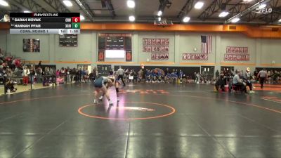 155 lbs Cons. Round 1 - Hannah Pfab, Xavier vs Sarah Novak, Cedar Rapids Washington