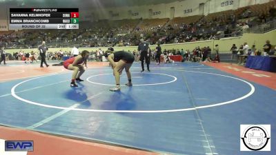 133 lbs Round Of 32 - Savanna Kelnhofer, Comanche MS vs Emma Branchcomb, Wagoner