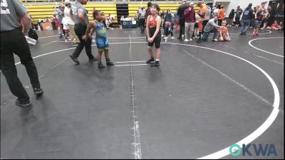 90 lbs Rr Rnd 5 - Kyan Sotelo, Cowboy Wrestling Club vs Rayden Lane, Midwest City Bombers Youth Wrestling Club
