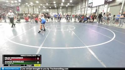 115 lbs Cons. Round 4 - Damian Rodriguez, All-Phase WC vs Miles Weisgerber, Big Cat WC