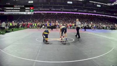 D1-138 lbs Champ. Round 1 - Preston Lefevre, Clarkston HS vs Jaxon Workman, Hudsonville HS