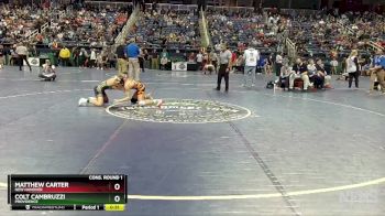 4A 113 lbs Cons. Round 1 - Matthew Carter, New Hanover vs Colt Cambruzzi, Providence