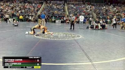 4A 113 lbs Cons. Round 1 - Matthew Carter, New Hanover vs Colt Cambruzzi, Providence