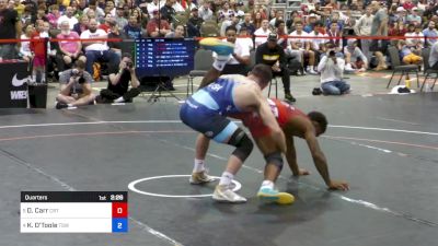 79 kg Quarters - David Carr, Cyclone RTC/ TMWC vs Keegan O'Toole, Tiger Style WC/ TMWC