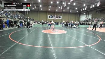 215 lbs 1st Place Match - Carter Brown, Lafayette (Wildwood) vs Mason Bindel, Liberty