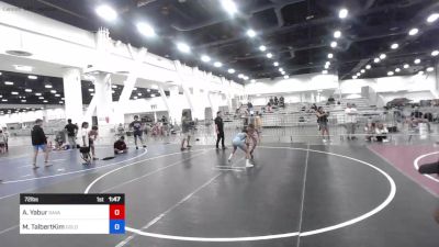 72 lbs 3rd Place - Addison Yabur, Savage House WC vs Makaylie TalbertKim, Golden Backs MRTC