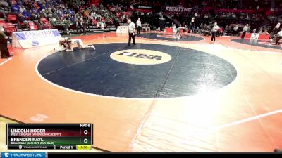 1A 126 lbs Cons. Round 3 - Lincoln Hoger, West Chicago (Wheaton Academy) vs Brenden Rayl, Belleville (Althoff Catholic)