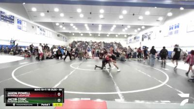 98 lbs Cons. Round 1 - Jacob Cosic, Peterson Grapplers vs Jaxon Powell, Reverence Grappling