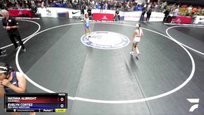 81 lbs Quarterfinal - Natana Albright, California vs Evelyn Cortez, Red Wave Wrestling