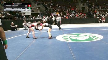 Girls 115 lbs Cons. Semi - Kimberly Perez Lopez, Chaparral vs Sydney Koranyi, Academy
