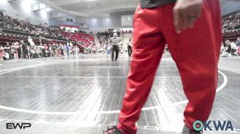 130 lbs Quarterfinal - Grayson VanTuyl, Coweta Tiger Wrestling vs Terico Leslie, Tulsa North Mabee Stampede