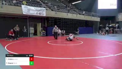 120 lbs 7th Place - Tristan Ziobro, Manalapan, NJ vs Tino Sianni, Bear, DE