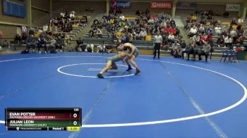 133 lbs Cons. Semi - Julian Leon, Vanguard University (Calif.) vs Evan Potter, Southern Oregon University (Ore.)