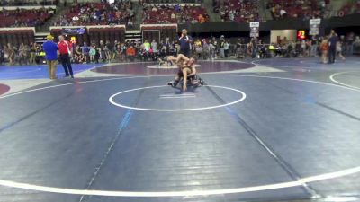 100 lbs Cons. Round 3 - Carson Wegner, Hardin Wrestling Club vs Kaliber Emmett, Stillwater Gladiators