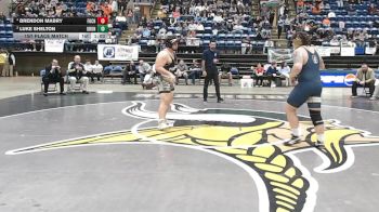 1 - 285 lbs 1st Place Match - Brendon Mabry, Fort Chiswell vs Luke Shelton, Grundy