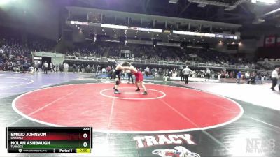 220 lbs Cons. Round 2 - Nolan Ashbaugh, Turlock vs Emilio Johnson, Oakdale