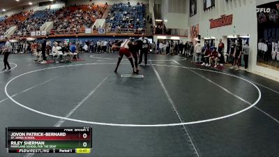 215 lbs Cons. Round 3 - Riley Sherman, Maryland School For The Deaf vs Jovon Patrick-Bernard, St. James School