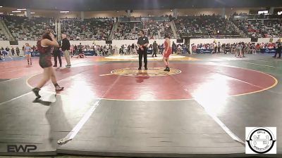 130 lbs Consi Of 16 #1 - Gabriela Ortiz, Moore JH vs Peyton Vasquez, Claremore Wrestling Club