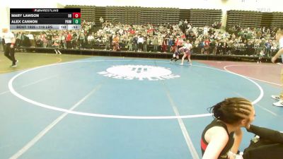 116 lbs Consi Of 8 #2 - Mary Lawson, Dover Bandits vs Alex Cannon, Prime Mat Club