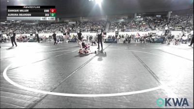 85 lbs Round Of 16 - ZaNique Miller, Cowboy Wrestling Club vs Aurora Bearden, Skiatook Youth Wrestling