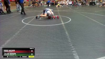 100 lbs Round 2 (4 Team) - Caleb Berger, Highland Hornets vs Reed Wicker, Dayton Bandits