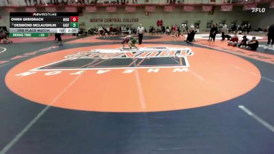 184 lbs 3rd Place Match - Desmond McLaughlin, Castleton vs Owen Greisbach, Augsburg