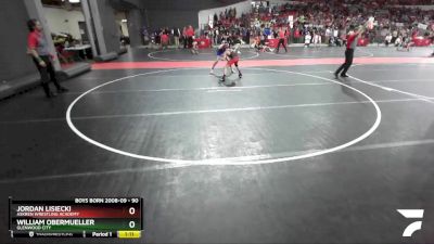 90 lbs Cons. Round 4 - William Obermueller, Glenwood City vs Jordan Lisiecki, Askren Wrestling Academy