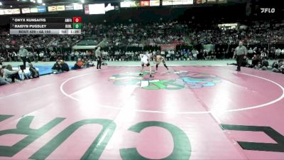 4A 150 lbs 1st Place Match - Raidyn Pugsley, Buhl vs Onyx Kunsaitis, American Falls