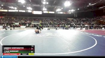 132 lbs Quarterfinal - Tyson Barnhart, Post Falls vs Andrew Worthington, Mt. View