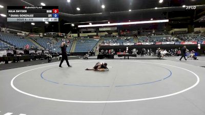 110 lbs Champ. Round 1 - Diana Gonzalez, Life vs Julia Snyder, Rochester Christian