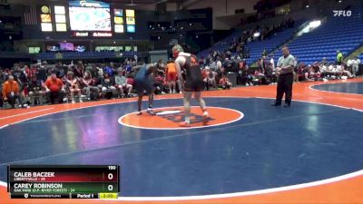 190 lbs Quarterfinals (8 Team) - Caleb Baczek, Libertyville vs Carey Robinson, Oak Park (O.P.-River Forest)