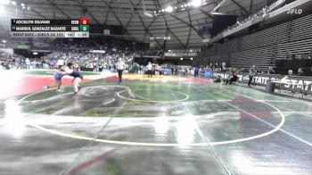 Girls 3A 155 lbs Champ. Round 2 - Jocelyn Silvani, Hermiston (Girls) vs Marisol Gonzalez Bazante, Sedro-Woolley (Girls)