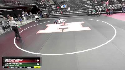 116 lbs Champ. Round 1 - Derrick Pedersen, Herriman High School vs Logan Fairbanks, Syracuse High School