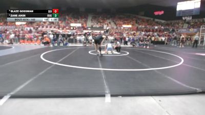 165 lbs Champ. Round 1 - Zane Aikin, Frontenac HS vs Blaze Gossman, Scott Community HS