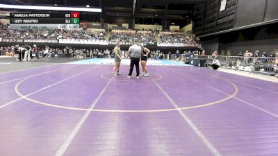 190 lbs Quarterfinal - Izzy Renfro, Basehor-Linwood HS vs Amelia Patterson, Bonner Springs HS