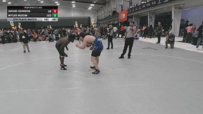 285 lbs 5th Place Match - Jakari Johnson, Lake Gibson Braves vs Myles Nuzum, Father Tolton