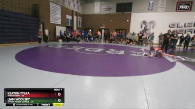 100 lbs Round 1 (6 Team) - Liam Woolsey, Upton Middle School vs Keaton Tylka, Wright/HEM