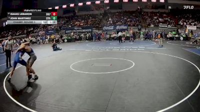 D 1 165 lbs Champ. Round 1 - Isaias LeBaron, Sulphur vs John Martinez, St. Paul`s