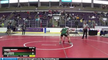 145 lbs Semifinal - Gia Larson, Wyoming Area Hs vs Habiba Moursy, Tottenvile