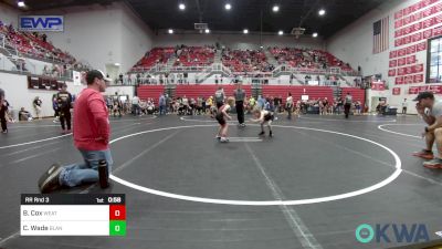 49 lbs Rr Rnd 3 - Bill Cox, Weatherford Youth Wrestling vs Caleb Wade, Blanchard Youth Wrestling Club