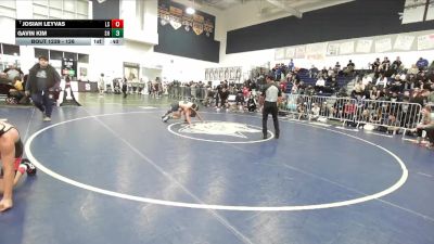 126 lbs Cons. Round 7 - Gavin Kim, Sunny Hills vs Josiah Leyvas, La Serna