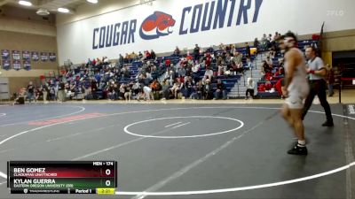 174 lbs Champ. Round 2 - Ben Gomez, Clackamas Unattached vs Kylan Guerra, Eastern Oregon University (OR)