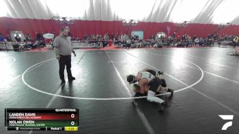 132 lbs Quarterfinal - Nolan Owen, Team Nazar Training Center vs Landen Davis, Moen Wrestling Academy