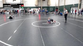 53-60 lbs Cons. Semi - Cora Jones, Howells-Dodge vs Samantha Ham, Nebraska Wrestling Academy