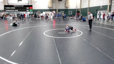53-60 lbs Cons. Semi - Cora Jones, Howells-Dodge vs Samantha Ham, Nebraska Wrestling Academy