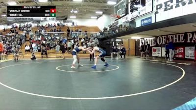 132 lbs Quarterfinal - Cole Hill, Hudson vs Joshua Grimm, North Ridgeville